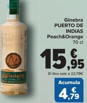 Carrefour Ginebra puerto de indias peach&orange oferta