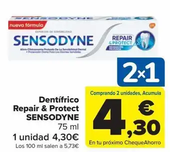 Carrefour Dentífrico repair & protect sdensodyne oferta