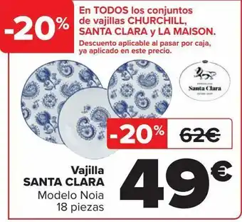 Carrefour Vajilla santa clara oferta