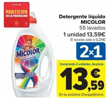 Carrefour Detergente líquido micolor oferta
