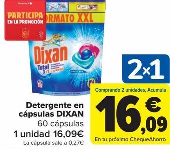 Carrefour Detergente en cápsulas dixan oferta