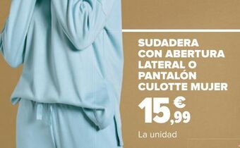 Carrefour Sudadera con abertura lateral o pantalón culotte mujer oferta