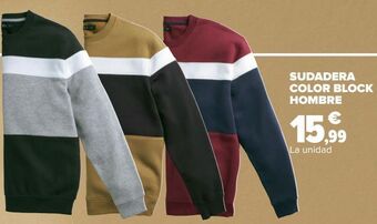 Carrefour Sudadera color block hombre oferta
