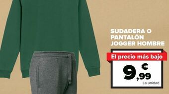Carrefour Sudadera o pantalón jogger hombre oferta