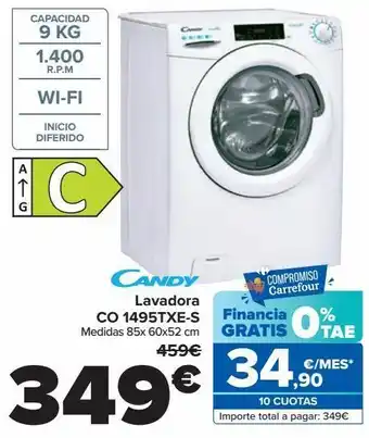 Carrefour Candy lavadora co 1495txe-s oferta