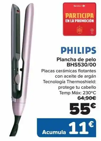 Carrefour Philips plancha de pelo bhs530/00 oferta