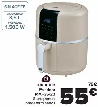 Carrefour Mandine freidora maf35-22 oferta