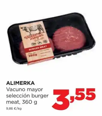 Alimerka Alimerka Vacuno mayor selección burger meat 360 g oferta