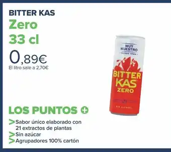 Carrefour Bitter kas zero lata 33cl oferta