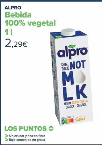Carrefour Bebidas 100% vegetal alpro oferta
