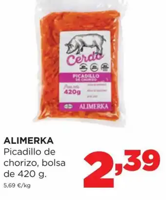 Alimerka Alimerka Picadillo de chorizo ,bolsa de 420 g oferta