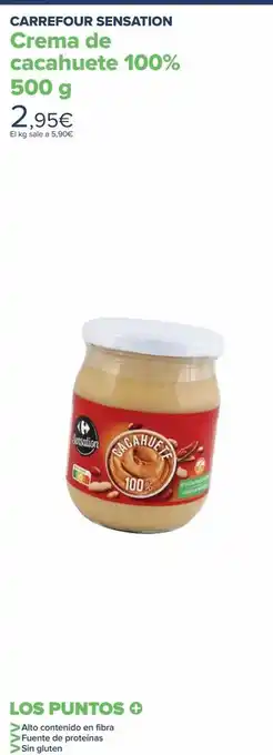 Carrefour Crema de cacahuete 100% carrefour oferta