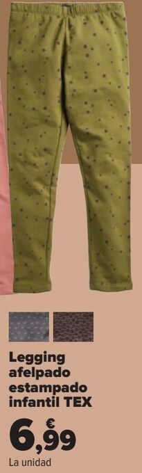Carrefour Legging afelpado estampado infantil tex oferta