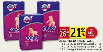 Consum Pañales dodot oferta