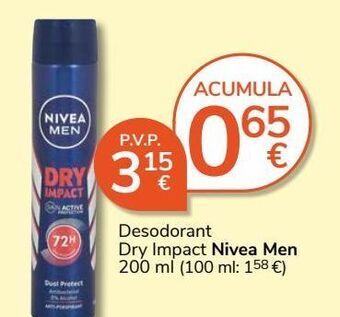 Consum Desodorante nivea oferta