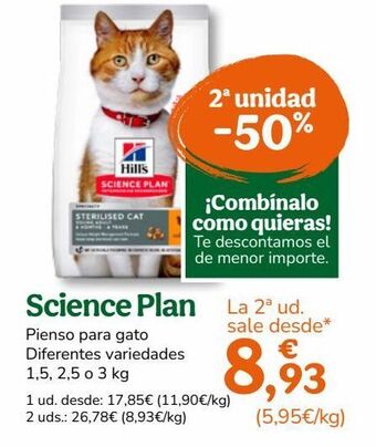 TiendAnimal Pienso para gatos science plan oferta