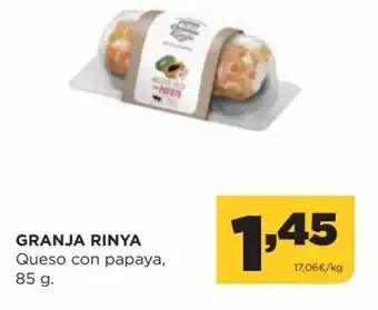 Alimerka Granja Rinya Queso con papaya 85 g oferta