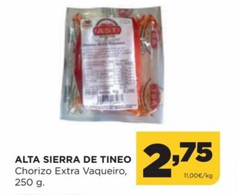 Alimerka Alta Sierra De Tineo Chorizo Extra Vaqueiro 250 g oferta