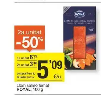 BonpreuEsclat 2a unitat -50% llom salmó fumat royal oferta