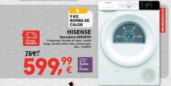 Worten Hisense secadora dhge90 oferta