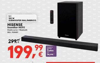 Worten Hisense soundbar hs312 oferta