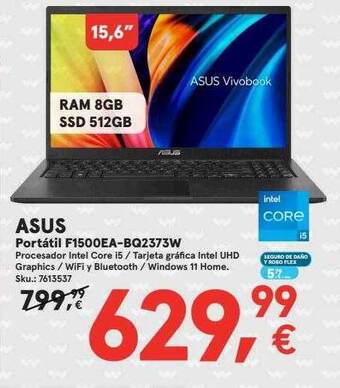 Worten Asus portátil f1500ea-bq2373w oferta