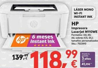 Worten Hp impresora laserjet m110we oferta