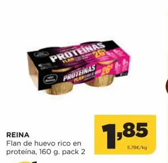 Alimerka Reina Flan de huevo rico en proteina 160 g pack 2 oferta