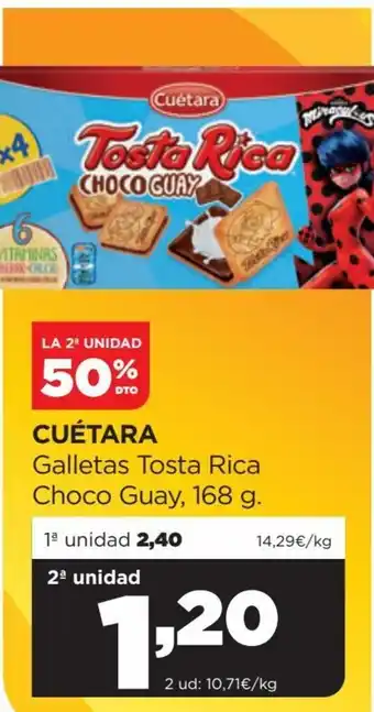 Alimerka Cuétara Galletas Tosta Rica Choco Guay 168 g oferta
