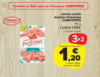 Carrefour Market Jamón cocido campofrío oferta