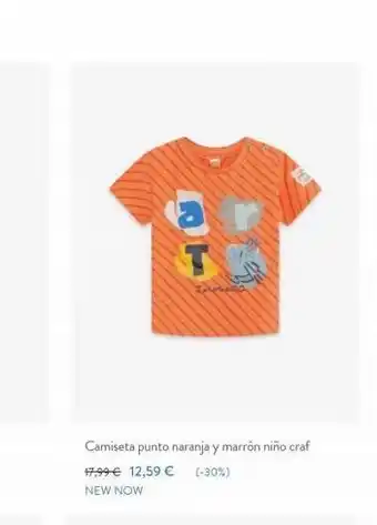 Tuc Tuc Camiseta punto naranja y marrón niño craf 17,99 € 12,59 € (-30%) new now oferta