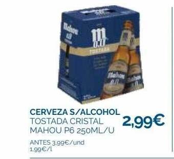 Supermercados La Despensa Cerveza s alcohol tostada cristal mahou oferta