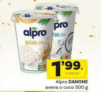 Supermercados Dani Alpro danone avena o coco oferta