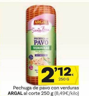 Supermercados Dani Pechuga de pavo con verduras argal oferta