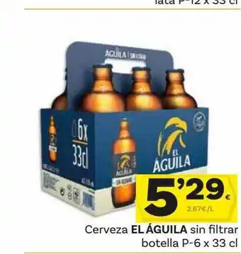 Supermercados Dani Cerveza el águila sin filtrar oferta
