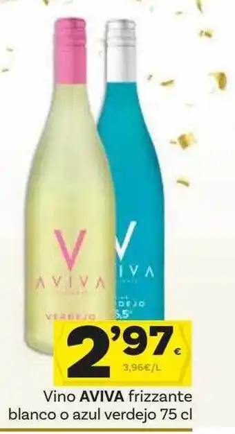 Supermercados Dani Vino aviva frizzzante blanco o azul verdejo oferta