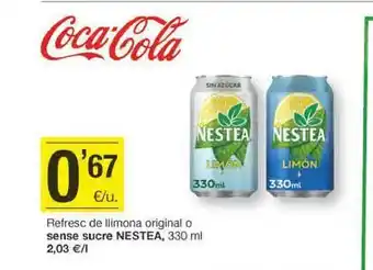 BonpreuEsclat Refresc de llimona original o sense sucre nestea oferta