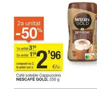 BonpreuEsclat Cafè soluble cappuccino nescafe gold oferta