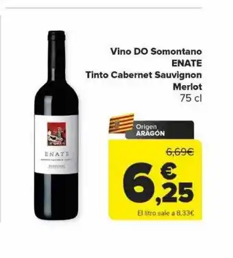 Carrefour Vino do somontano enate tinto cabernet sauvignon merlot oferta