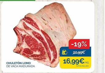 Cash Ecofamilia Chuletón lomo de vaca madurada oferta