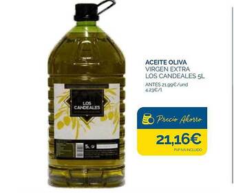 Cash Ecofamilia Aceite oliva virgen extra los candeales 5l oferta