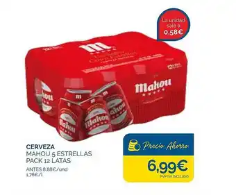 Cash Ecofamilia Cerveza mahou 5 estrellas pack 12 latas oferta