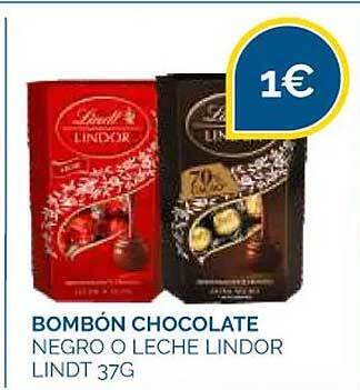 Bombón chocolate negro o leche lindor lindt