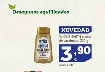 HiperDino Whole earth crema de cacahuete oferta