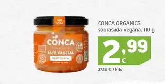 HiperDino Conca organics sobrasada vegana oferta