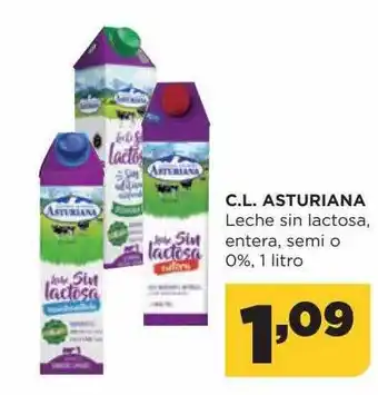 Alimerka C.l. asturiana leche sin lactosa entera semi o 0% oferta