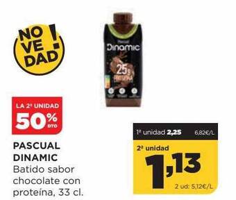 Alimerka La 2a unidad 50% dto pascual dinamic batido sabor chocolate con proteina oferta
