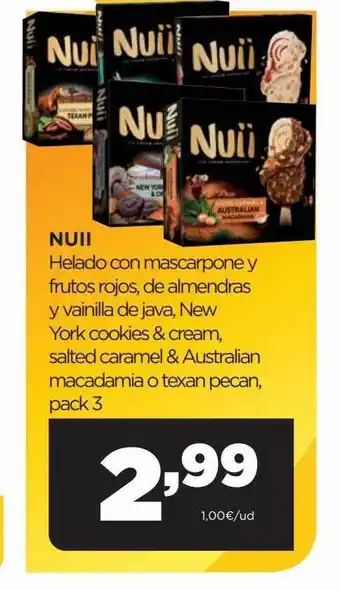 Alimerka Nuii helado con mascarpones y frutos rojos oferta