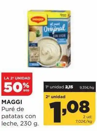 Alimerka La 2a unidad 50% dto maggi puré de patatas con leche oferta