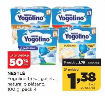 Alimerka La 2a unidad 50% dto nestlé yogolino fresa, galleta, natural o plátano oferta